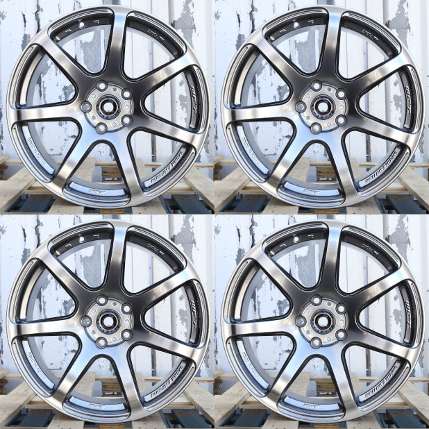 18 Inch Work T7R Style Wheels 5x114.3 Staggered Set
