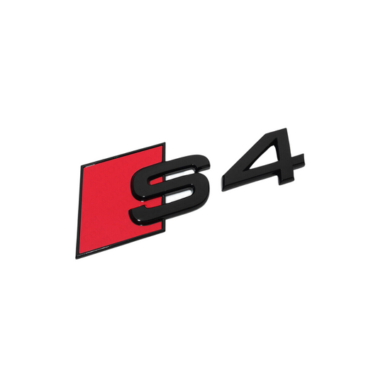 "S4" Gloss Black Raised Letter Emblem For Rear Trunk Lid Fits Audi