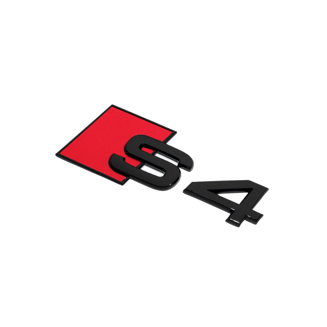 "S4" Gloss Black Raised Letter Emblem For Rear Trunk Lid Fits Audi