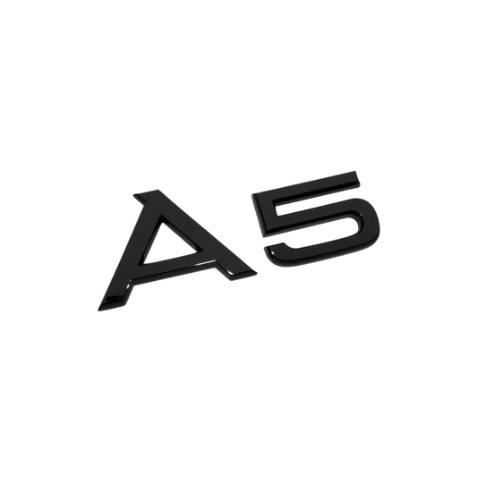 "A5" Gloss Black Raised Letter Emblem For Rear Trunk Lid Fits Audi