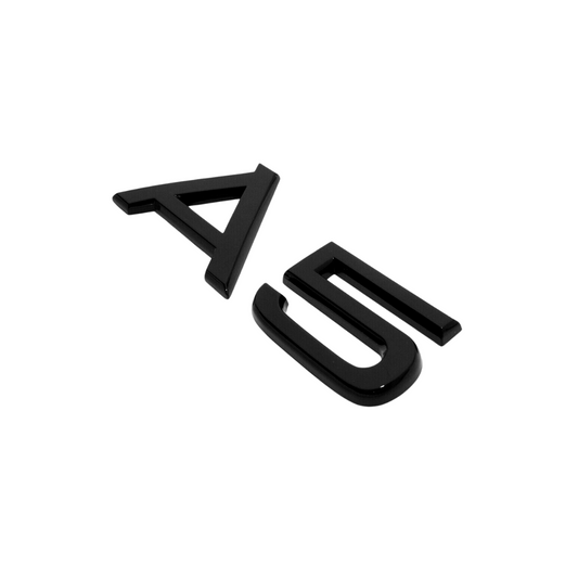 "A5" Gloss Black Raised Letter Emblem For Rear Trunk Lid Fits Audi