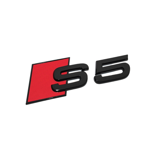 "S5" Gloss Black Raised Letter Emblem For Rear Trunk Lid Fits Audi