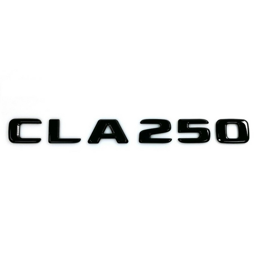 "CLA 250" Gloss Black Raised Letter Emblem For Rear Trunk Lid Fits Mercedes C Class