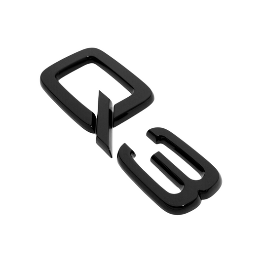 "Q3" Gloss Black Raised Letter Emblem For Rear Trunk Lid Fits Audi