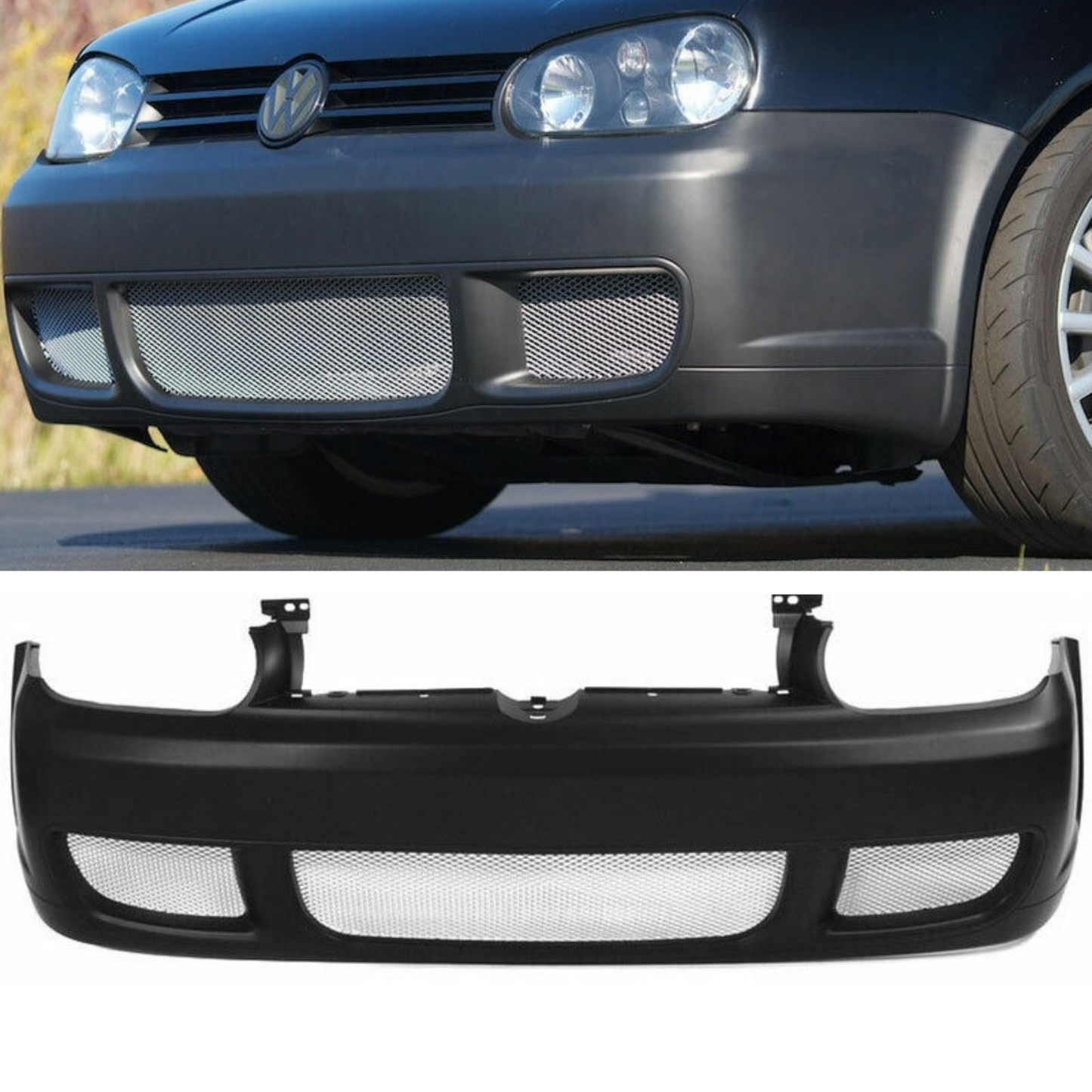 1999-2005 Volkswagen Golf MK4 R32 Style Front Bumper Cover With Steel Mesh