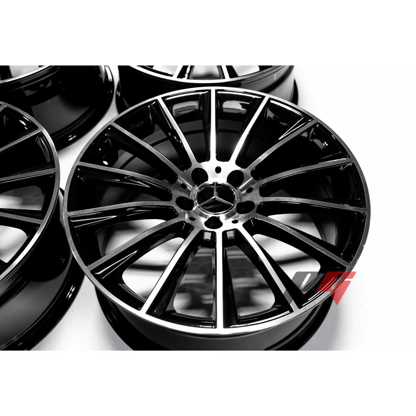 Mercedes Benz Wheels 19x8.5/19x9.5 5x112 Black Machined fit A Class B Class C Class 180 200 220 300 400