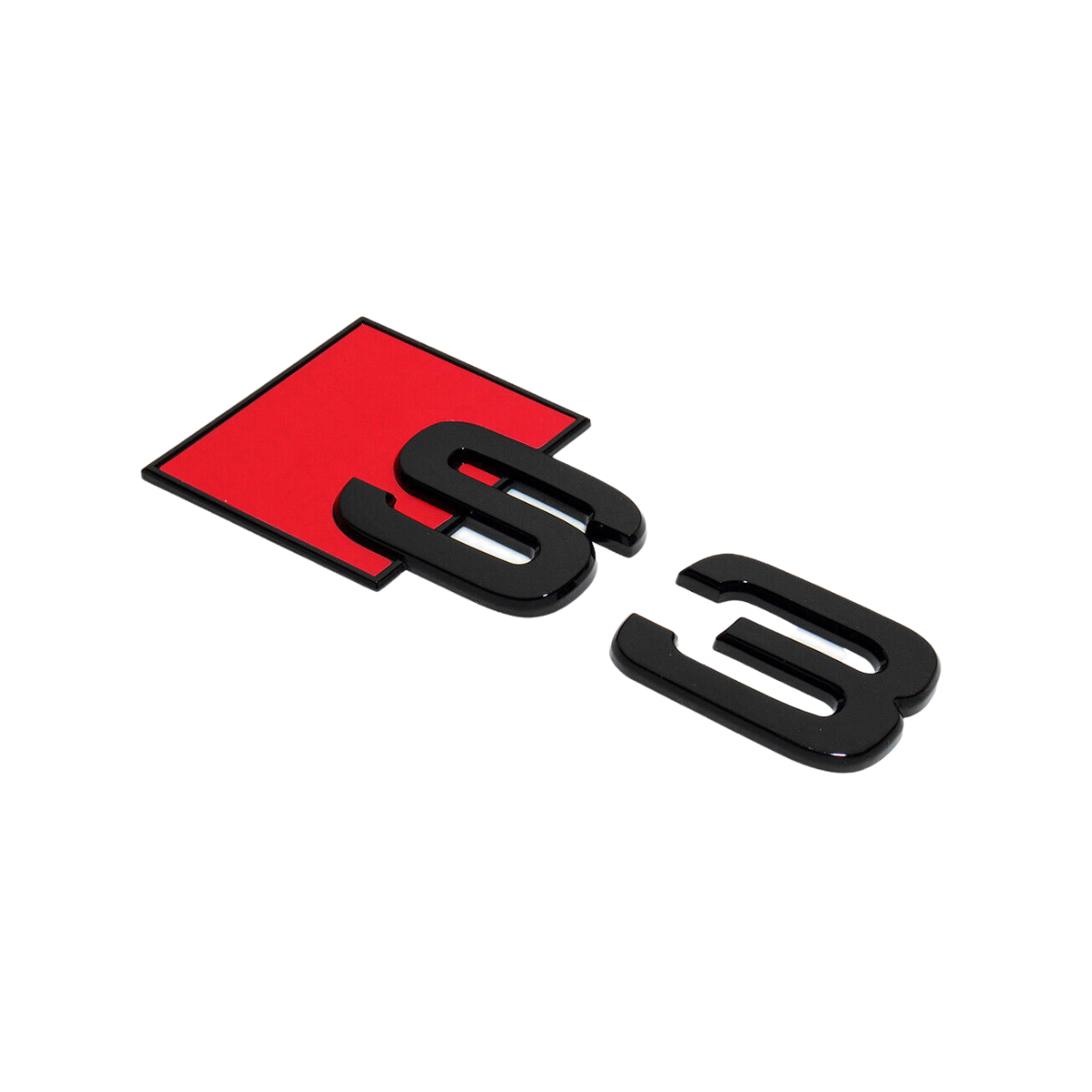 "S3" Gloss Black Raised Letter Emblem For Rear Trunk Lid Fits Audi