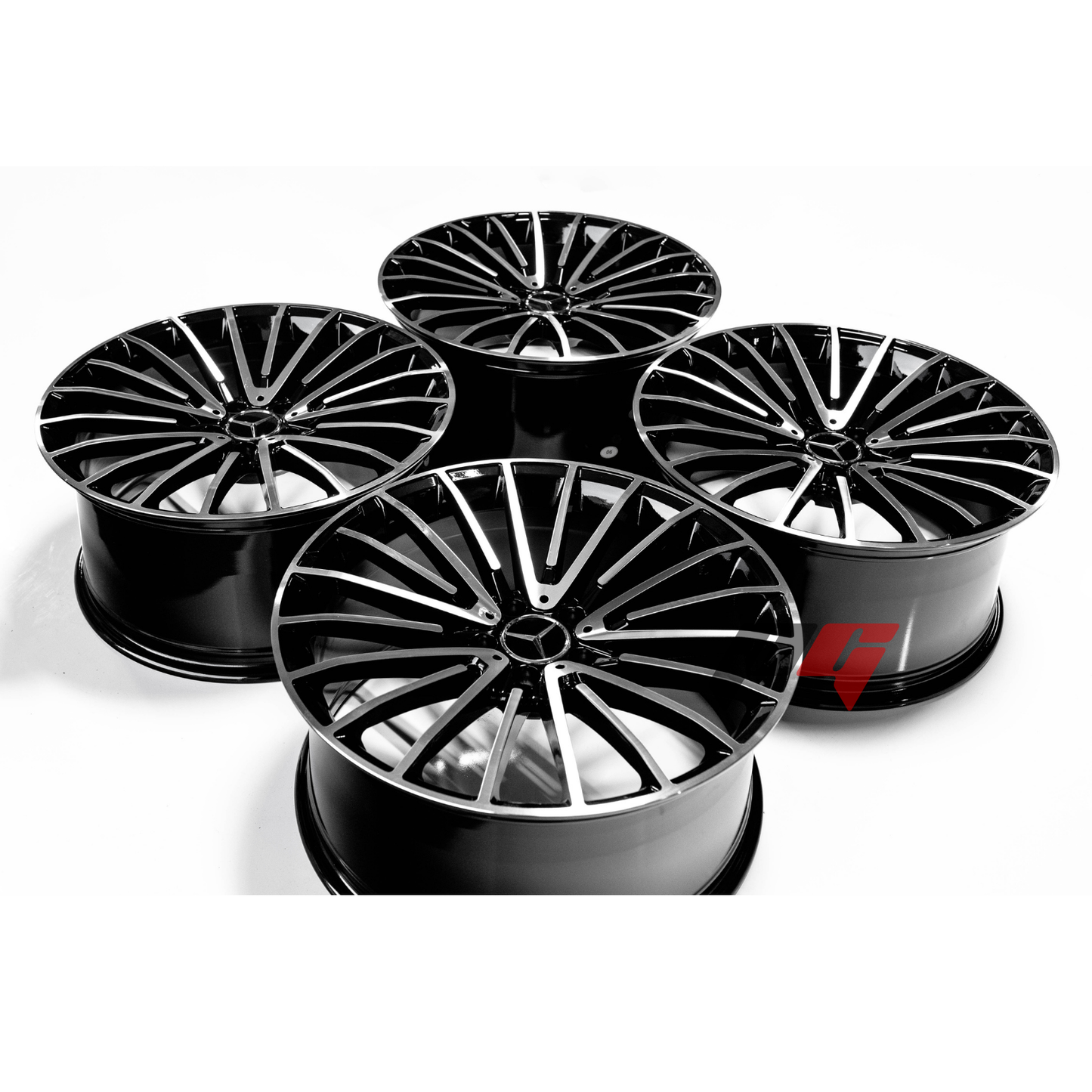 Mercedes Benz Wheels 19x8.5/19x9.5 5x112 Black Machined fit A Class B Class C Class 180 200 220 300 400