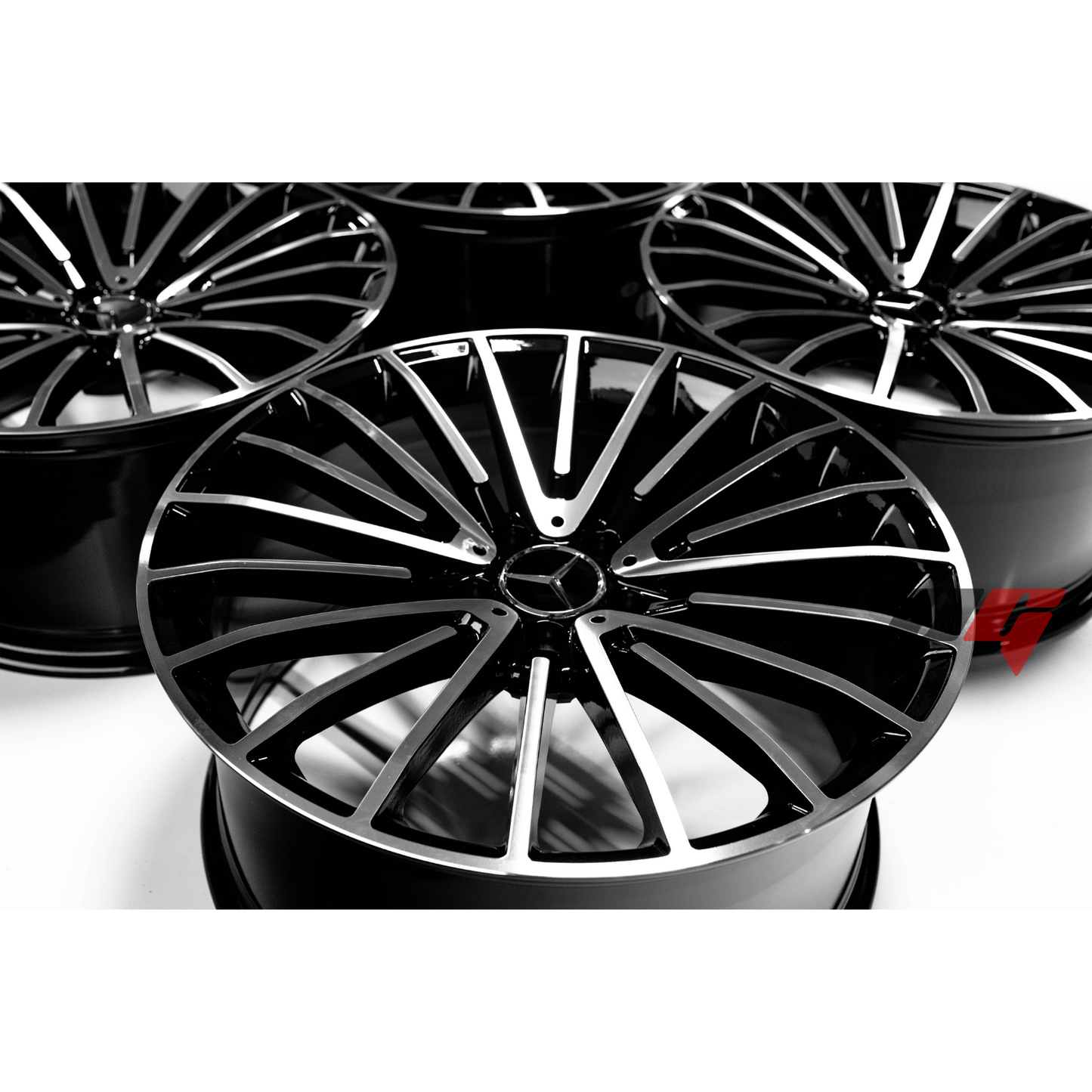 Mercedes Benz Wheels 19x8.5/19x9.5 5x112 Black Machined fit A Class B Class C Class 180 200 220 300 400