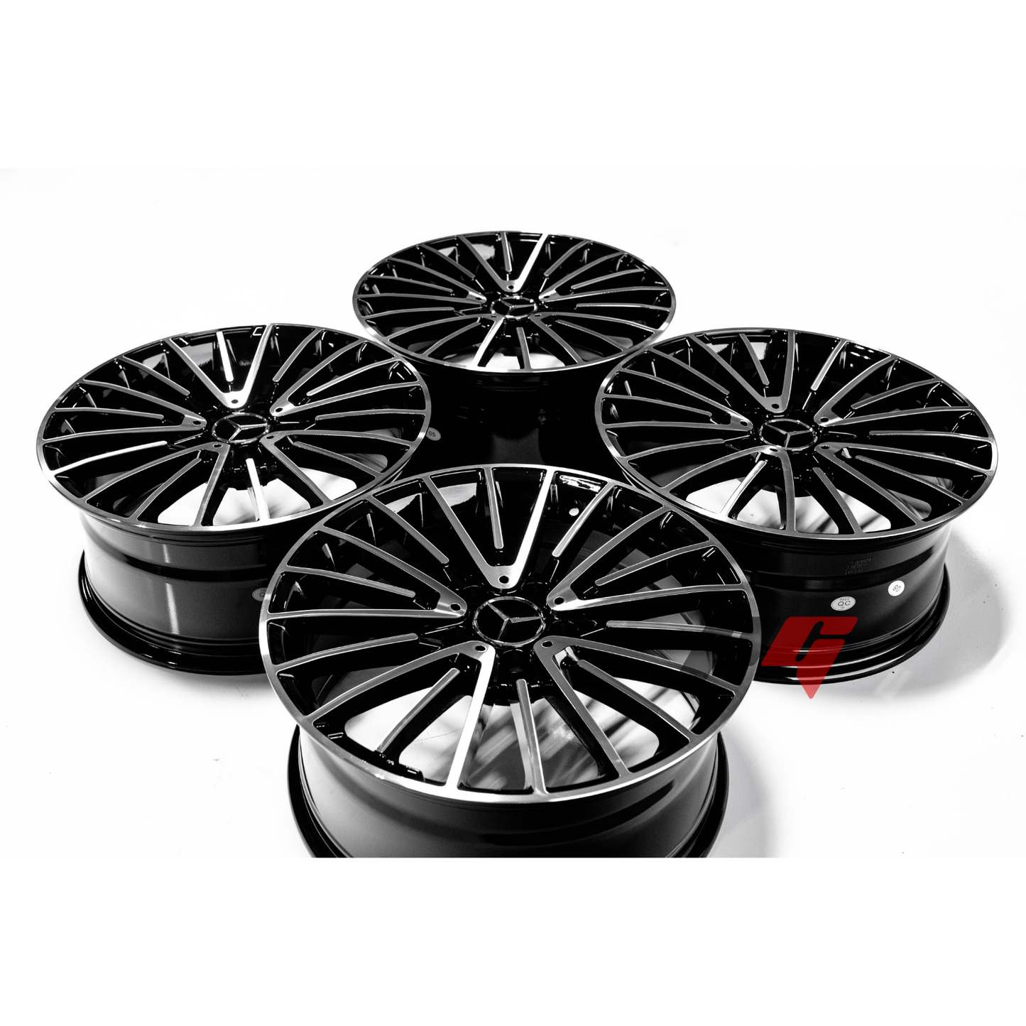 Mercedes Benz Wheels 19x8.5/19x9.5 5x112 Black Machined fit A Class B Class C Class 180 200 220 300 400
