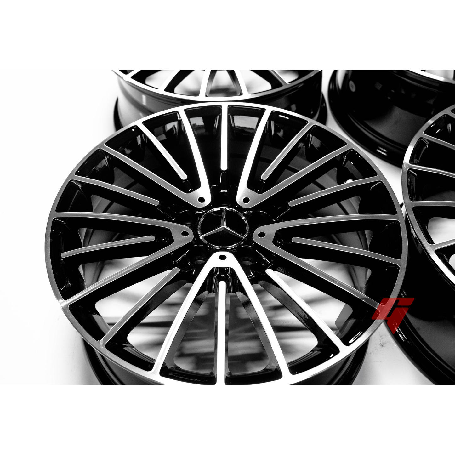 Mercedes Benz Wheels 19x8.5/19x9.5 5x112 Black Machined fit A Class B Class C Class 180 200 220 300 400