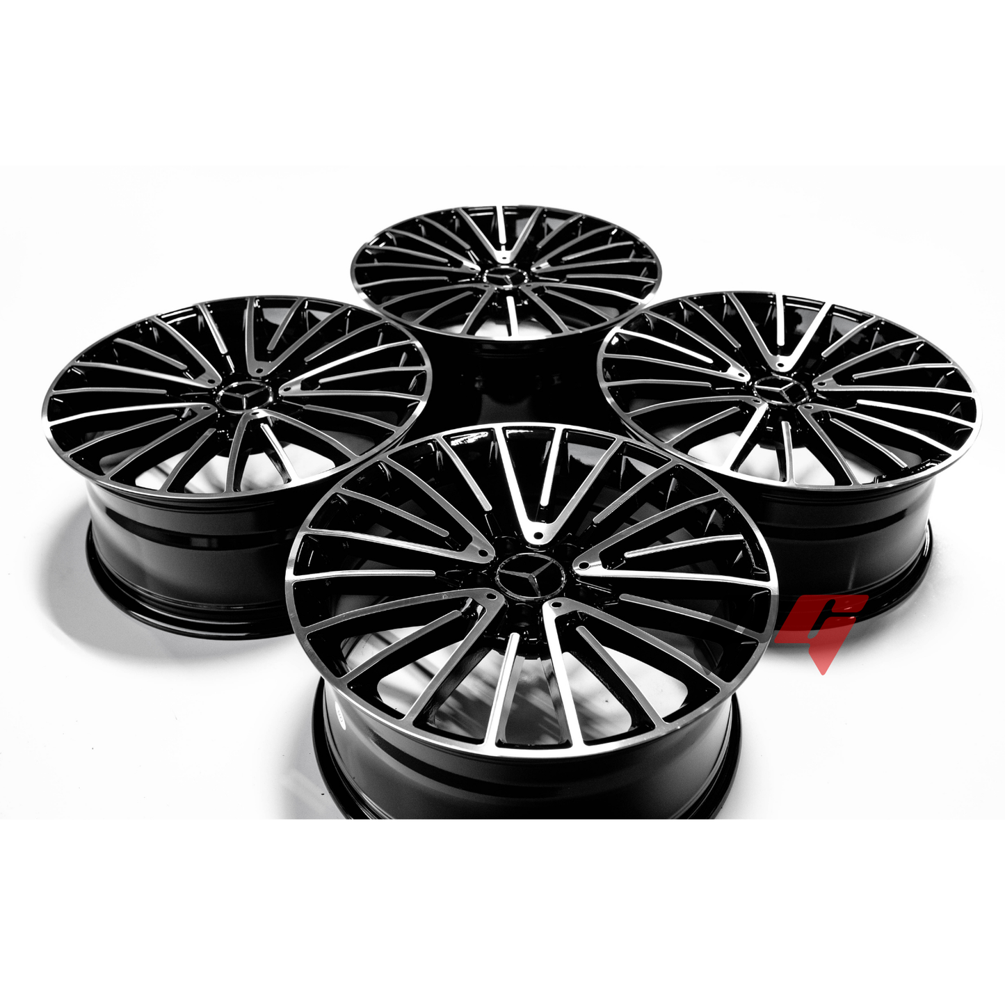 Mercedes Benz Wheels 19x8.5/19x9.5 5x112 Black Machined fit A Class B Class C Class 180 200 220 300 400