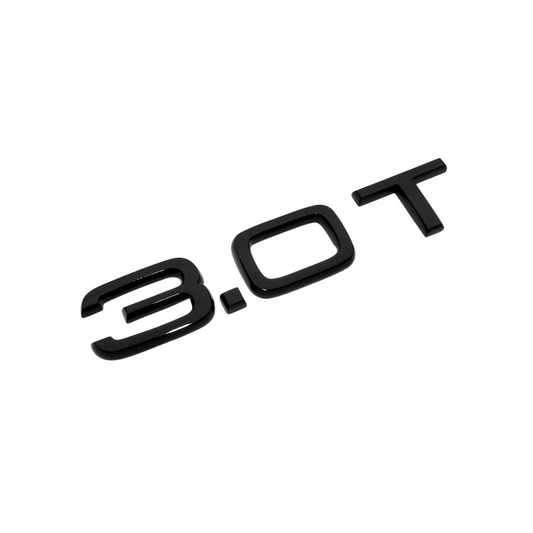 "3.0T" Gloss Black Raised Turbo Emblem For Rear Trunk Lid Fits Audi