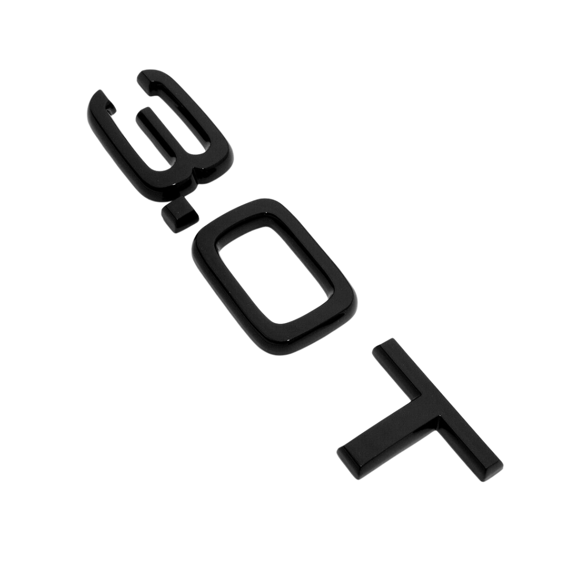 "3.0T" Gloss Black Raised Turbo Emblem For Rear Trunk Lid Fits Audi