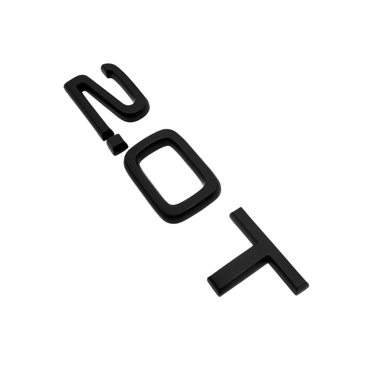 "2.0T" Gloss Black Raised Turbo Emblem For Rear Trunk Lid Fits Audi