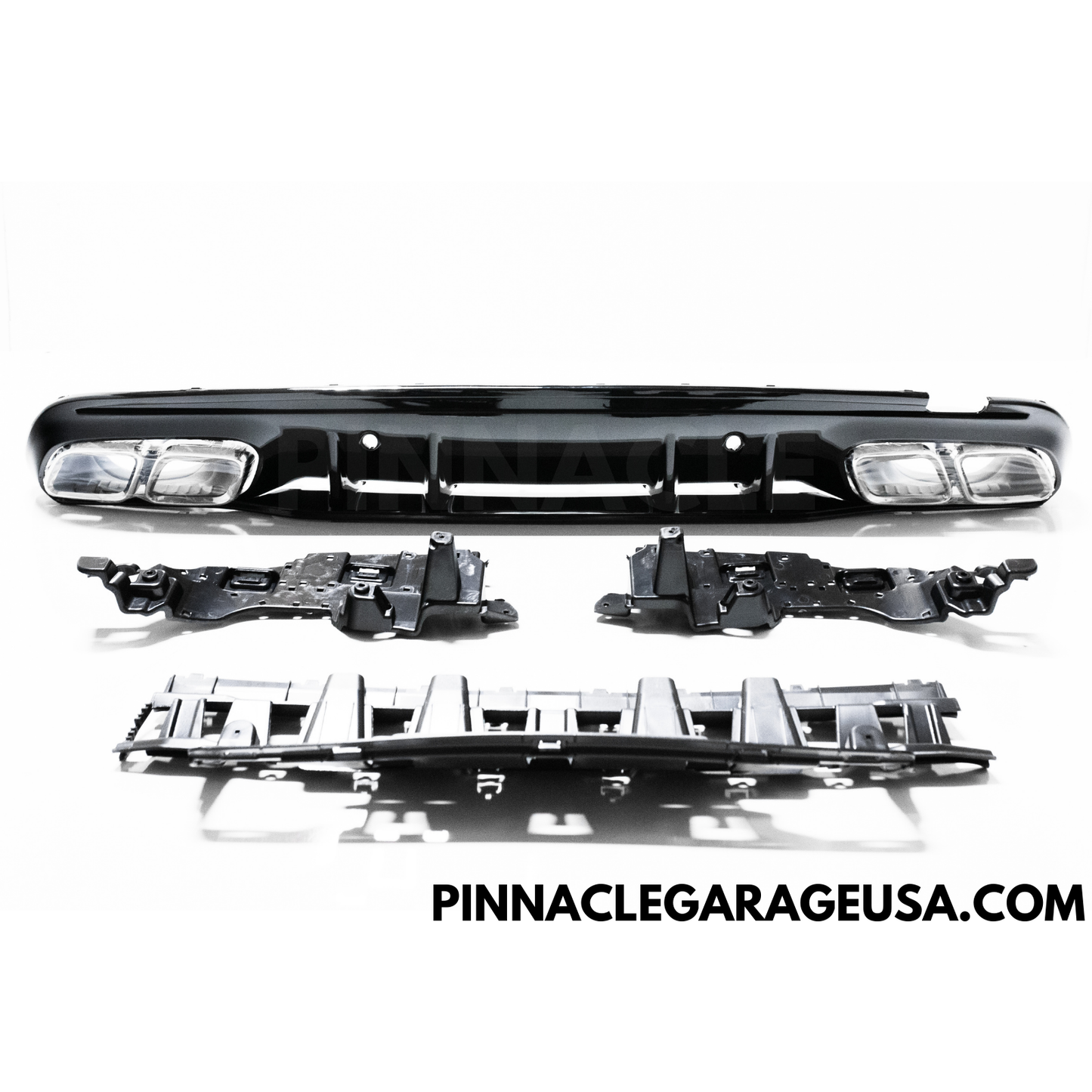 2019-2021 Mercedes Benz W205 C-Class To Amg Style Rear Diffuser lip Kit w/ Exhaust Tips