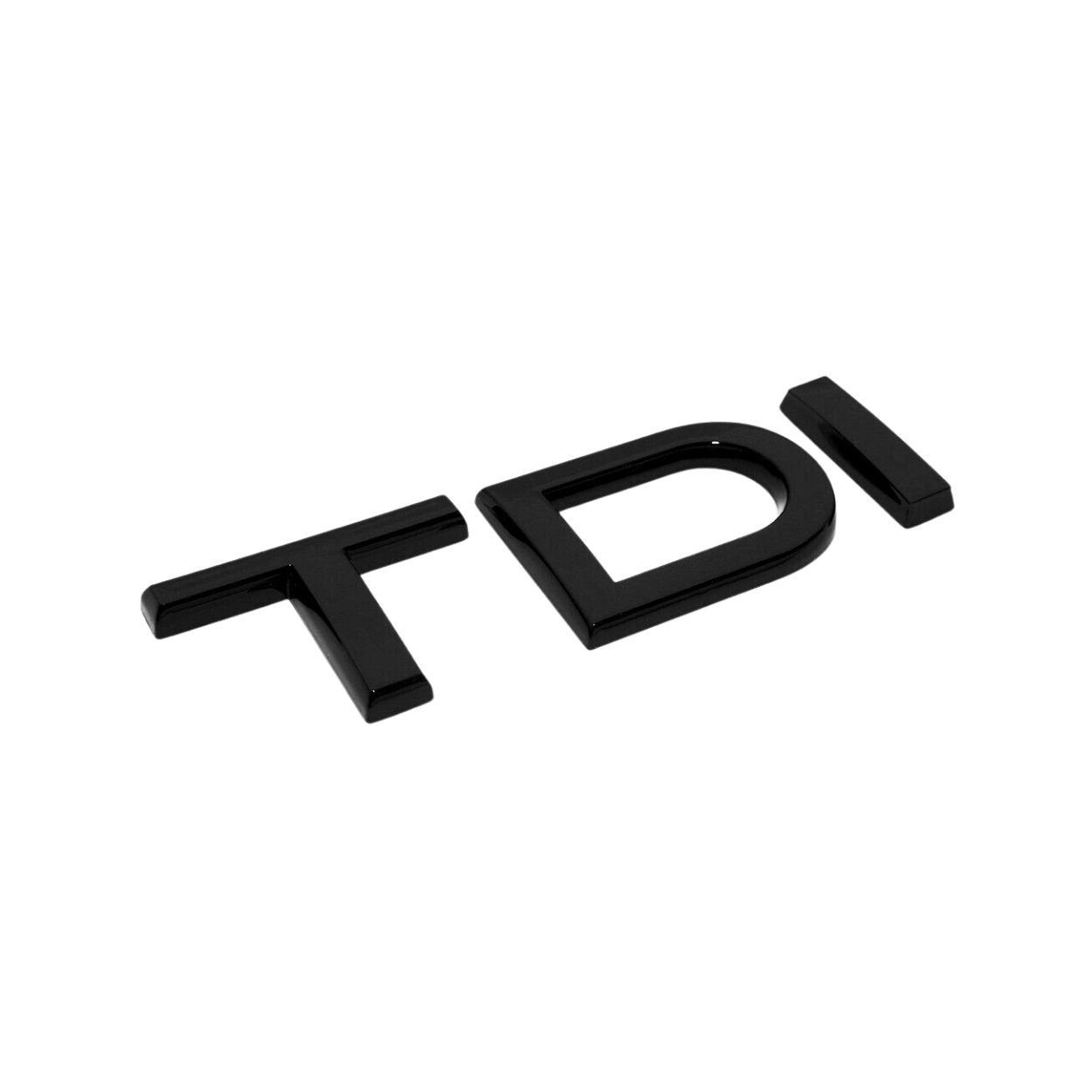 "TDI" Gloss Black Raised Letter Emblem For Rear Trunk Lid Fits Audi