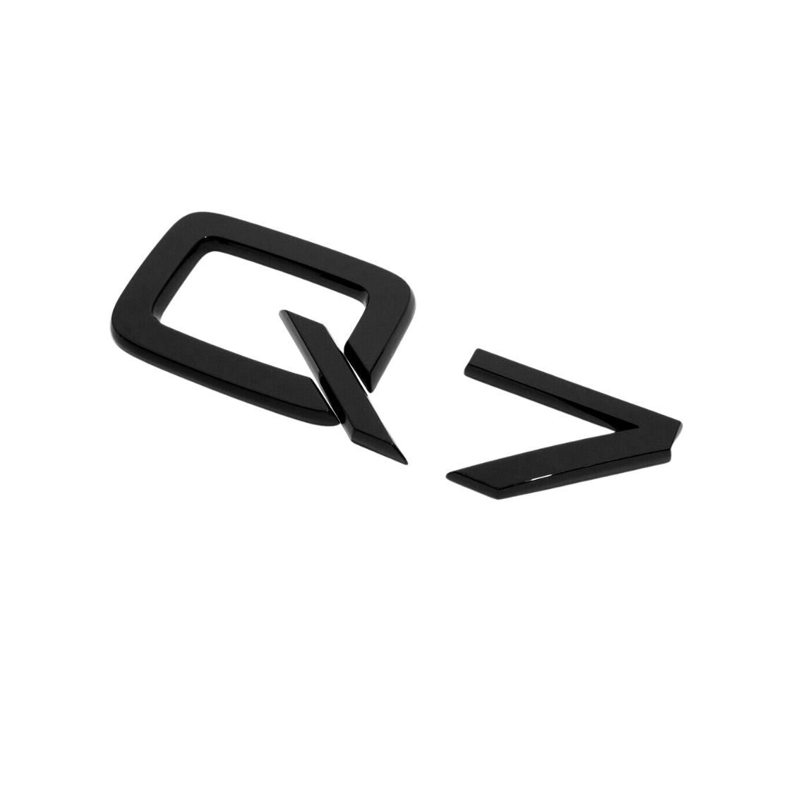 "Q7" Gloss Black Raised Letter Emblem For Rear Trunk Lid Fits Audi