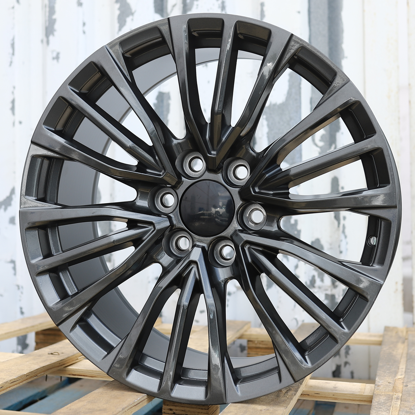 22x9" Gray Wheels (6x139.7) Fits Chevy Tahoe Suburban GMC Yukon Cadillac Escalade