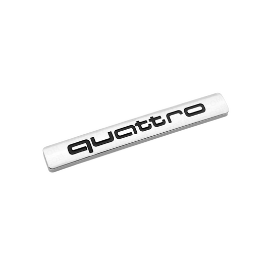 "Quattro" Chrome Nameplate Emblem For Rear Trunk Lid Fits Audi