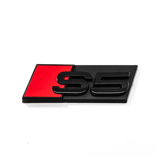 "S5" Gloss Black Nameplate Emblem For Front Grill Fits Audi