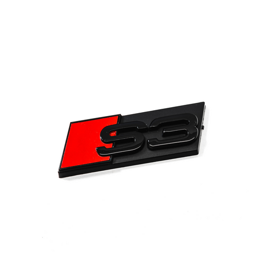 "S3" Gloss Black Nameplate Emblem For Front Grill Fits Audi