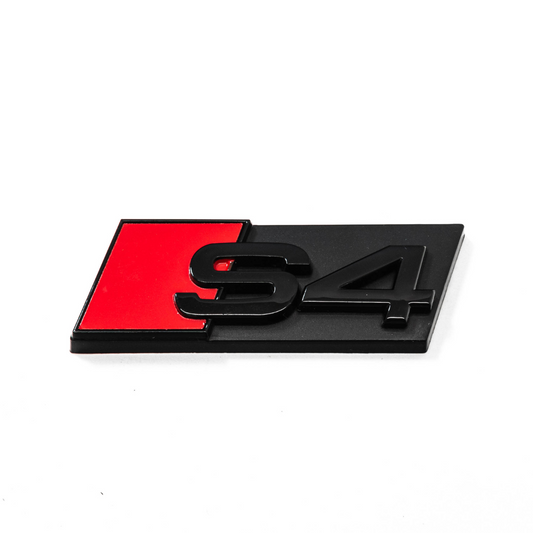 "S4" Gloss Black Nameplate Emblem For Front Grill Fits Audi