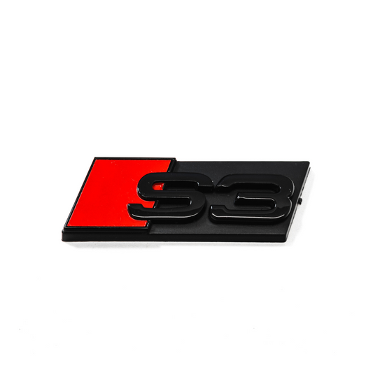 "S3" Gloss Black Nameplate Emblem For Front Grill Fits Audi