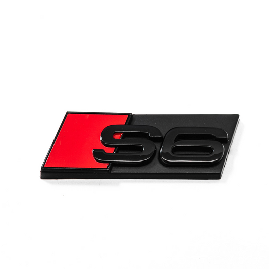 "S6" Gloss Black Nameplate Emblem For Front Grill Fits Audi