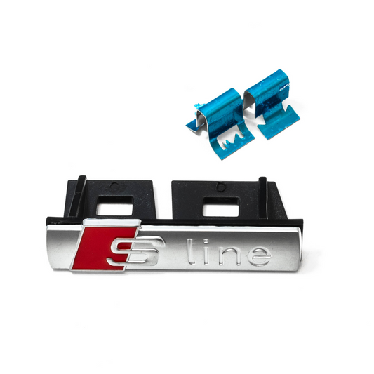 "S Line" Nameplate Emblem For Front Grill Fits Audi