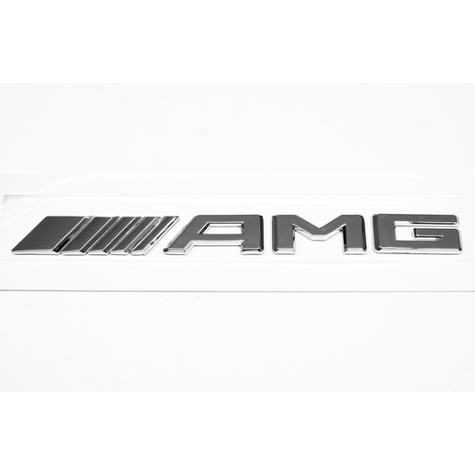 "AMG" Chrome Raised Letter Emblem For Rear Trunk Lid Fits Mercedes A C E G S SLK
