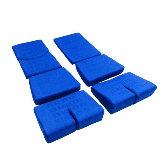 BRIDE Replacement Recliner Seat Cushion Pads – Blue Gradation Logo (3-Piece Set)