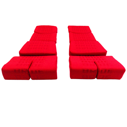 BRIDE Replacement Recliner Seat Cushion Pads – Red Gradation Logo (3-Piece Set)
