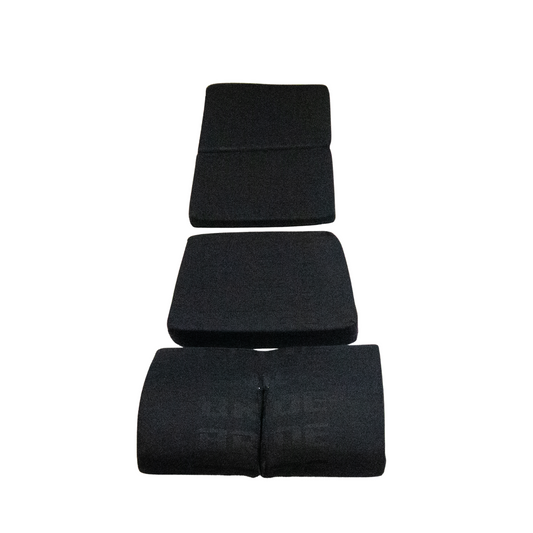 BRIDE Replacement Non-Recliner Fixed Back Seat Cushion Pads – Black Gradation Logo (3-Piece Set)