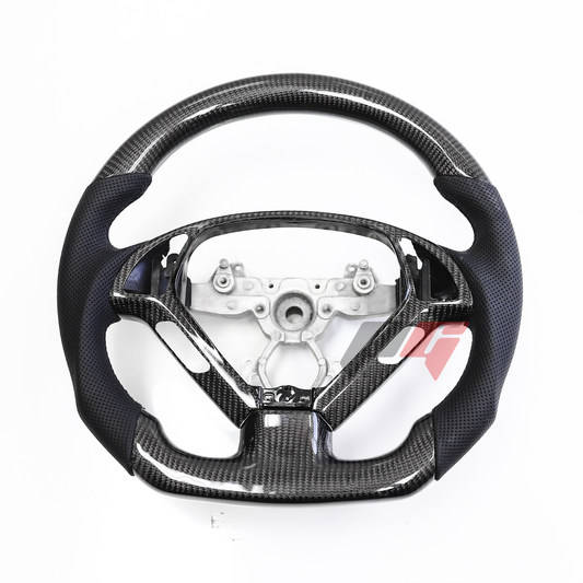 FOR 2007-2013 INFINITI G35/G37 CARBON FIBER & LEATHER STEERING WHEEL