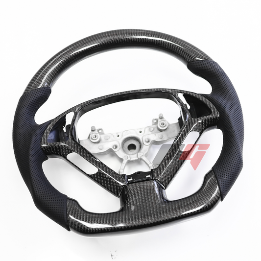 FOR 2007-2013 INFINITI G35/G37 CARBON FIBER & LEATHER STEERING WHEEL