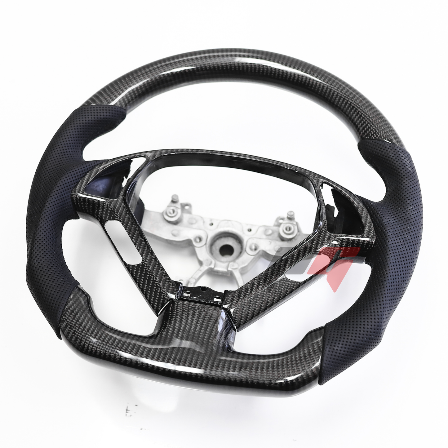 FOR 2007-2013 INFINITI G35/G37 CARBON FIBER & LEATHER STEERING WHEEL