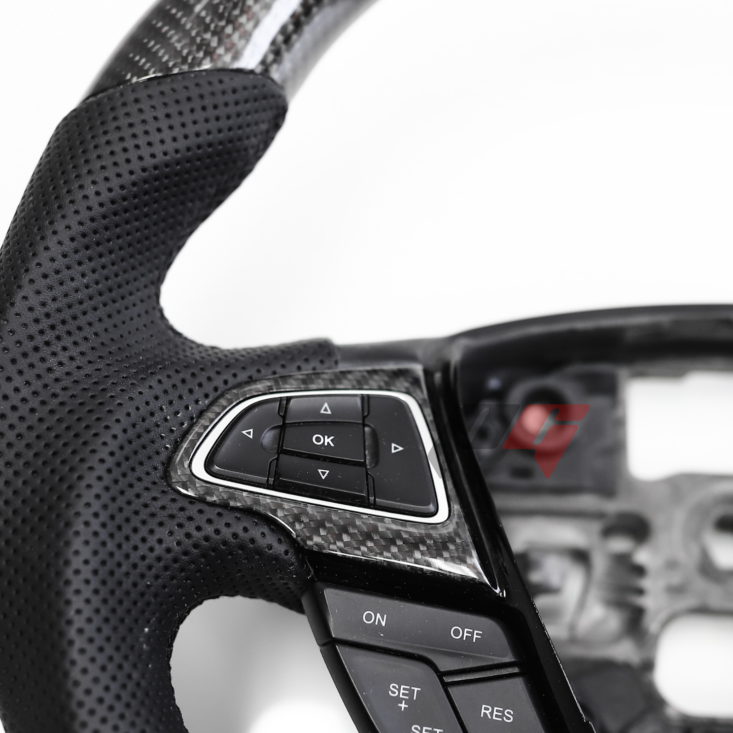 FOR 2015-2018 FORD FOCUS MK3 CARBON FIBER & LEATHER STEERING WHEEL