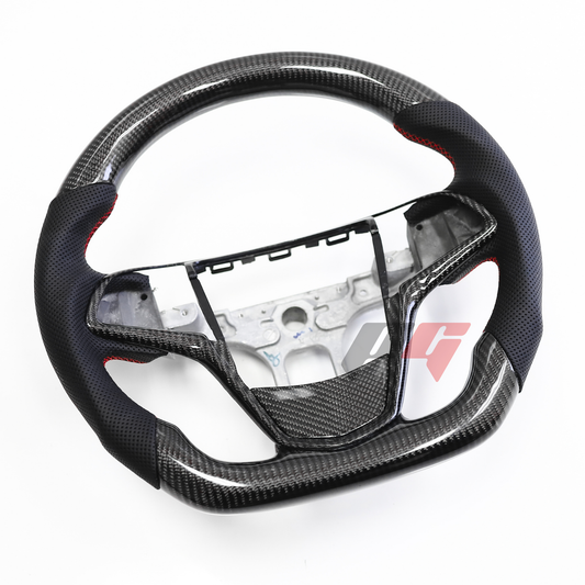 FOR 2013-2019 CADILLAC ATS/ ATS V CARBON FIBER & LEATHER STEERING WHEEL