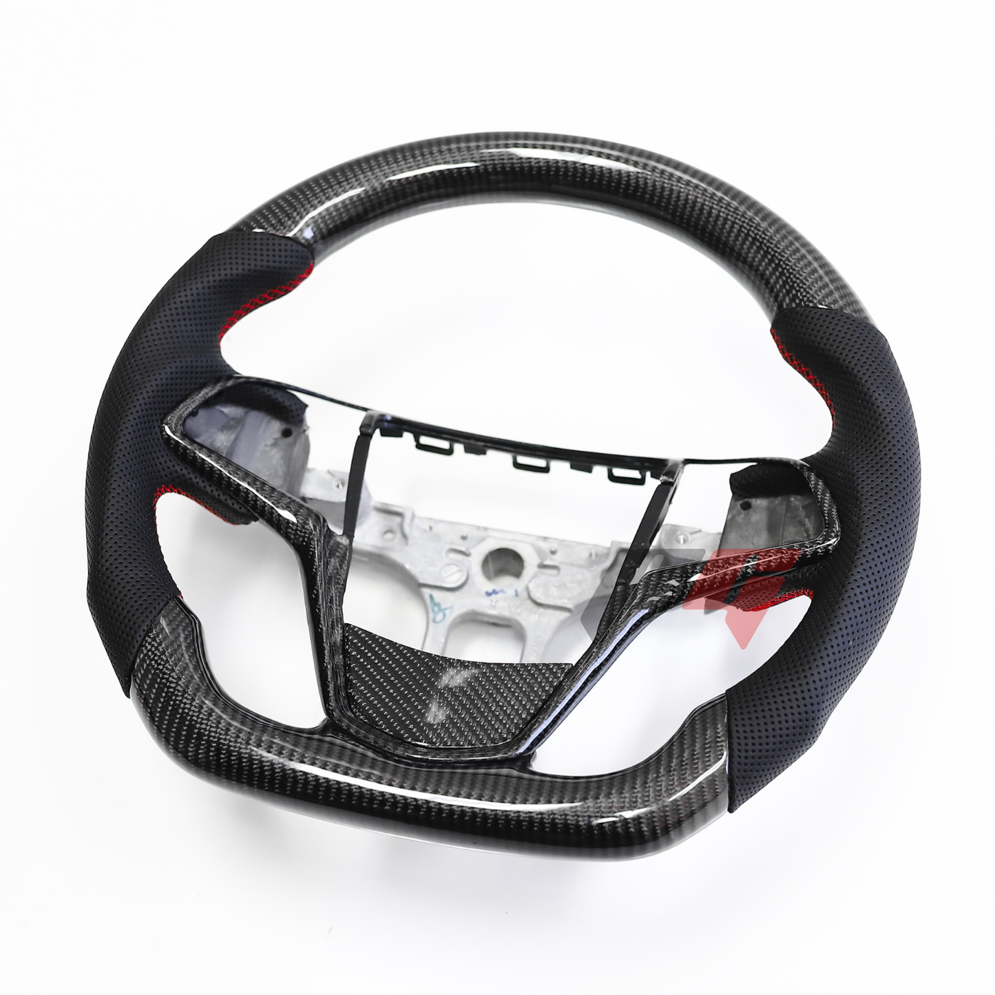FOR 2013-2019 CADILLAC ATS/ ATS V CARBON FIBER & LEATHER STEERING WHEEL