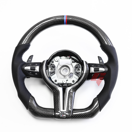 FOR BMW F3X 1-4 SERIES / F8X M2 M3 M4 / X3-X6 REAL CARBON FIBER PERFORMANCE STEERING WHEEL