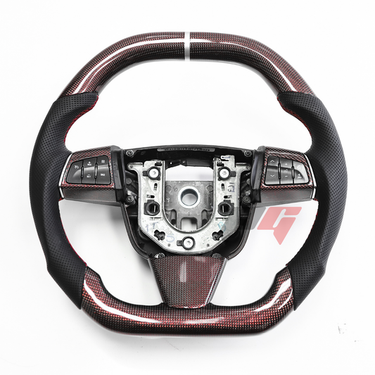 FOR 2007-2014 CADILLAC CTS / CTS-V / SRX / SLS CARBON FIBER PERFORMANCE STEERING WHEEL