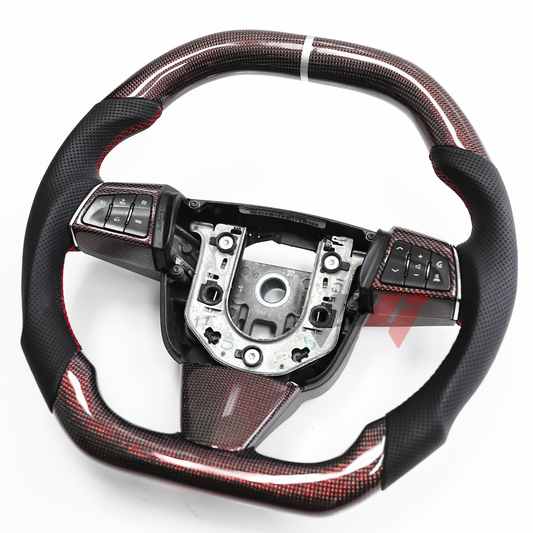 FOR 2007-2014 CADILLAC CTS / CTS-V / SRX / SLS CARBON FIBER PERFORMANCE STEERING WHEEL