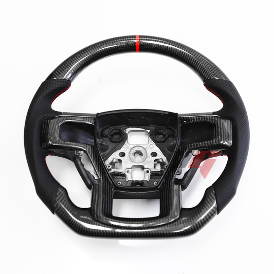 FOR 2015-2022 FORD F-150/ RAPTOR CARBON FIBER & LEATHER STEERING WHEEL