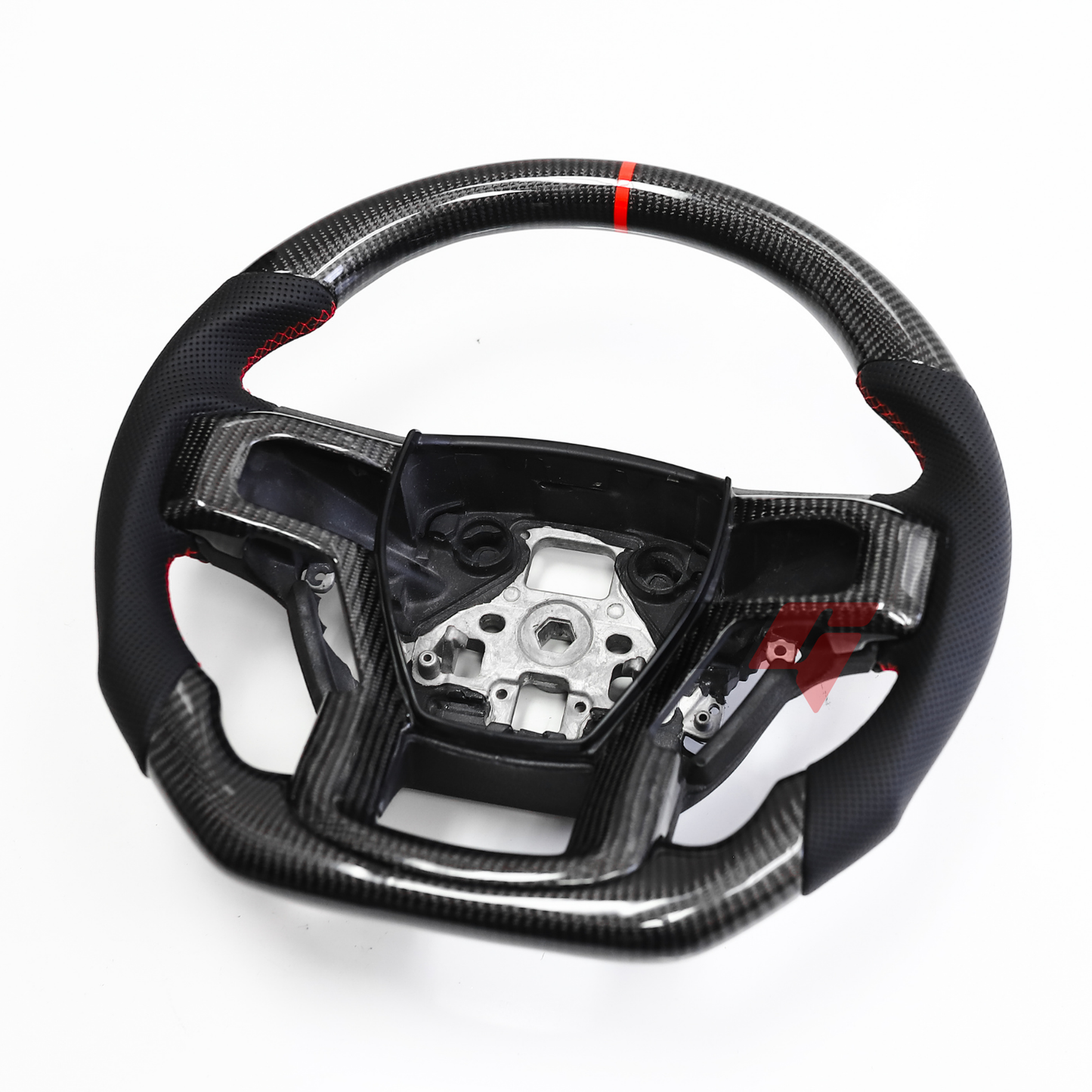 FOR 2015-2022 FORD F-150/ RAPTOR CARBON FIBER & LEATHER STEERING WHEEL