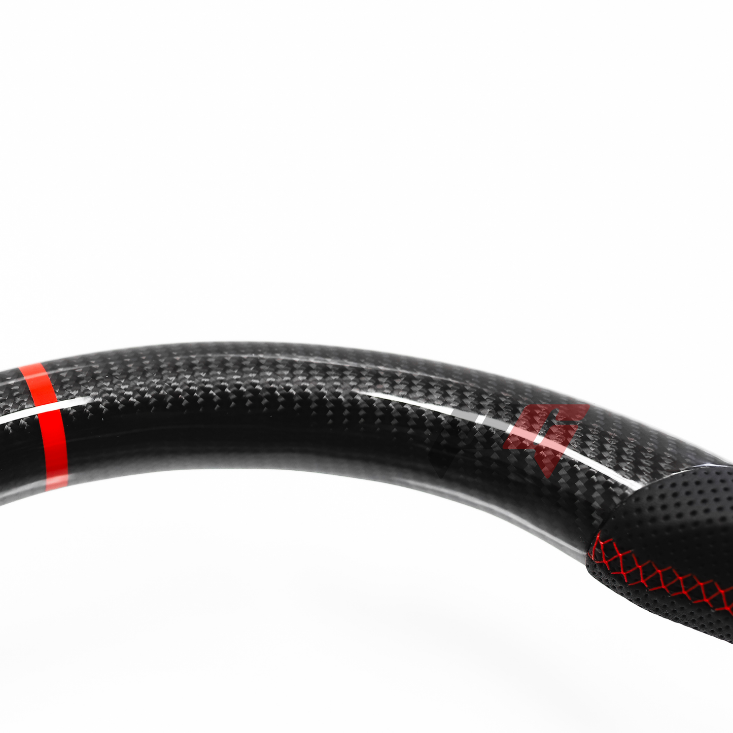 FOR 2024+ FORD MUSTANG CARBON FIBER & LEATHER STEERING WHEEL