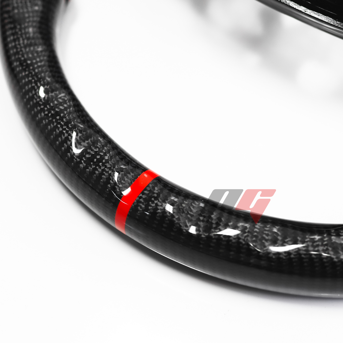 FOR 2024+ FORD MUSTANG CARBON FIBER & LEATHER STEERING WHEEL