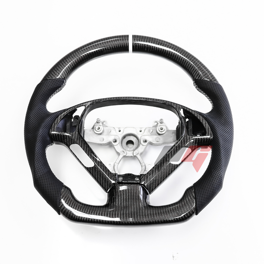 FOR 2007-2013 INFINITI G35/G37 CARBON FIBER & LEATHER STEERING WHEEL