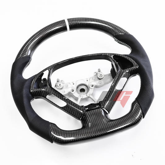 FOR 2007-2013 INFINITI G35/G37 CARBON FIBER & LEATHER STEERING WHEEL