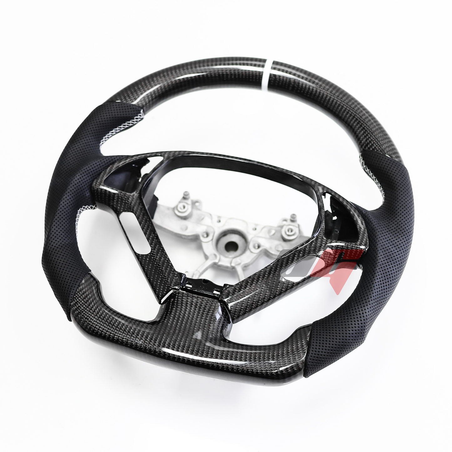 FOR 2007-2013 INFINITI G35/G37 CARBON FIBER & LEATHER STEERING WHEEL